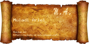 Muladi Ariel névjegykártya